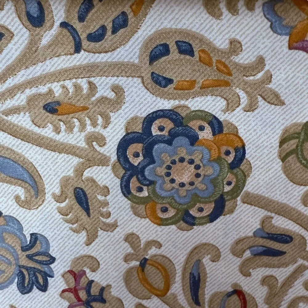 LAUREN Ralph Lauren Twin Flat Sheet Beige Marakesh Paisley 100% Cotton NEW